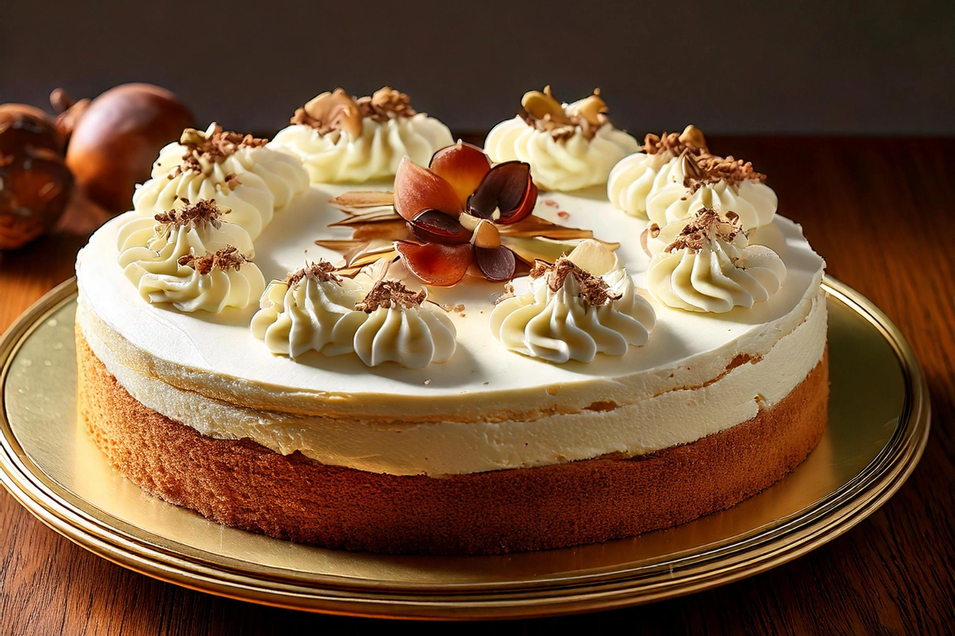 Torta alle castagne con ripieno di crema-molino-merano